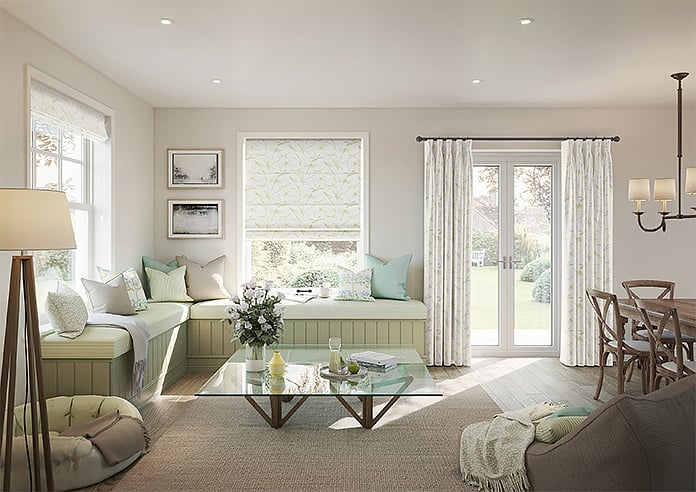 Dragonflies, Green - Motorised Roman Blind - Image 8